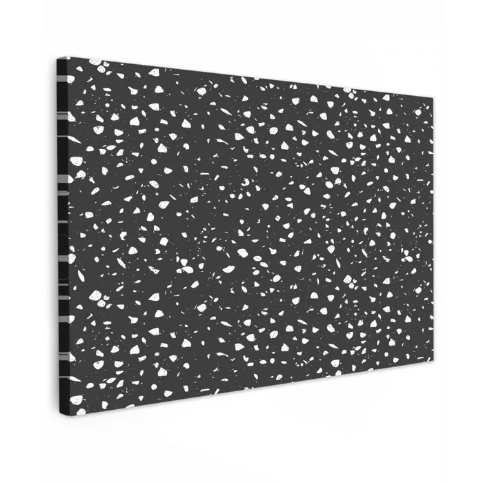 Terrazzo -  Patroon - Zwart - Wit Tuinposter op houten frame 2 cm dik klein 845 -3d