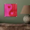 Minimalistisch - Rood - Roze - Hartjes plexiglas 5mm klein -sfeer3