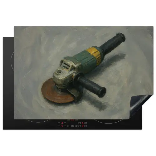 Haakse slijper - Schilderij - Gereedschap Inductie beschermer vinyl 3mm klein -3d