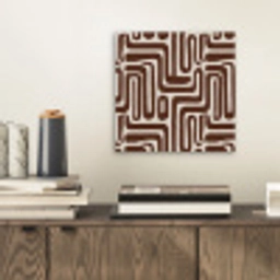Abstract - Patroon - Bruin aluminium wit klein 46 -sfeer1