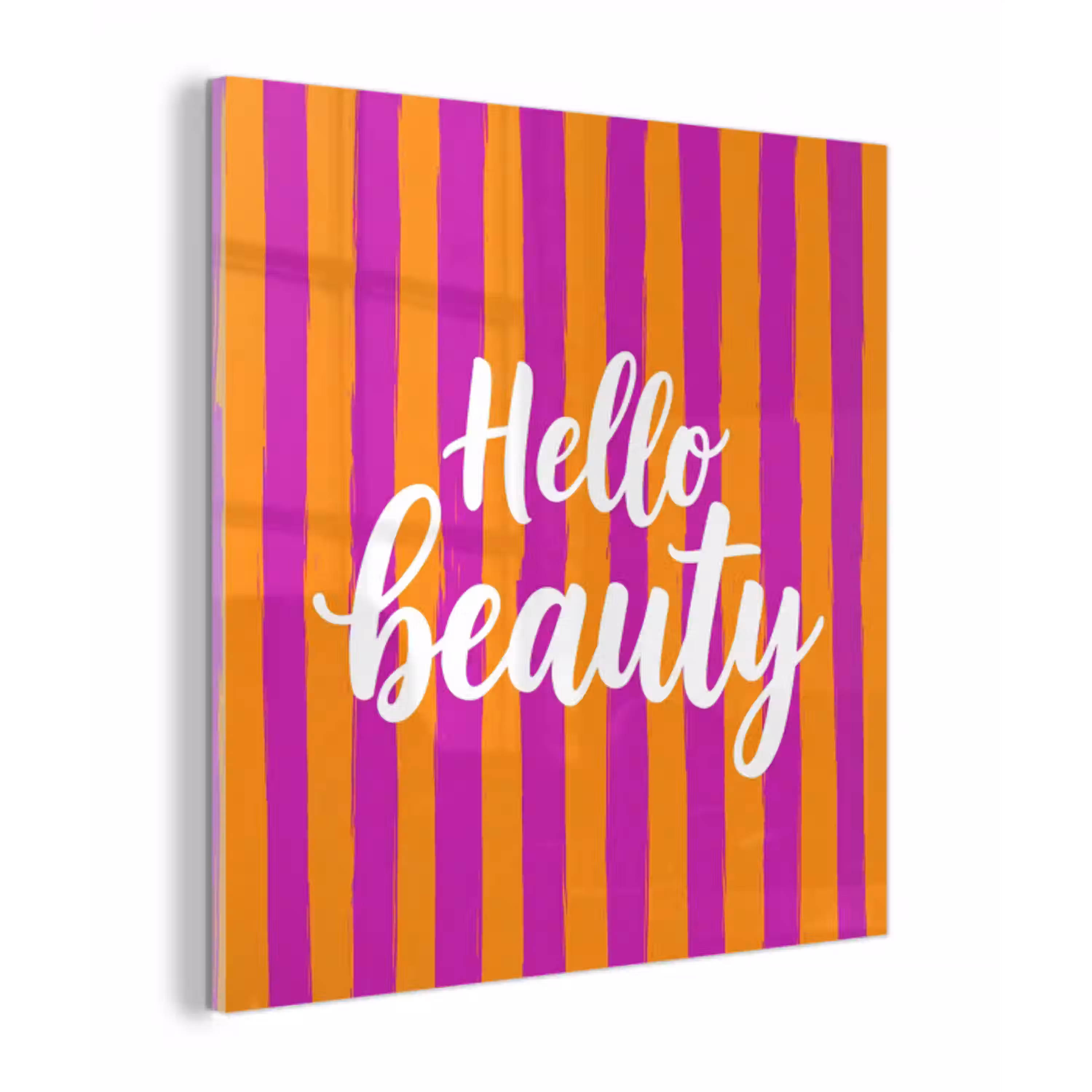 Modern - Hello - Oranje plexiglas 5mm klein -z3d