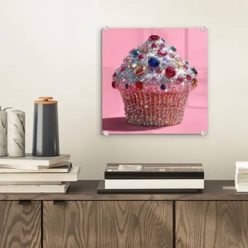 Cupcake - Kleurrijk - Edelstenen plexiglas 5mm klein -sfeer1