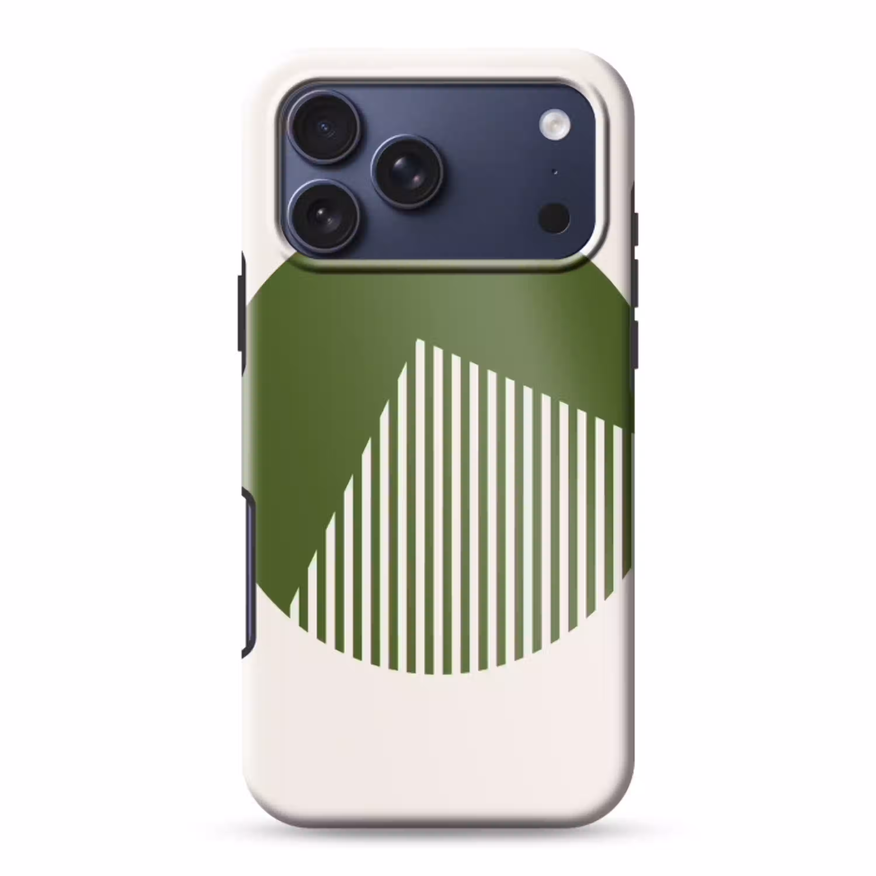 Cirkel - Strepen - Geometrisch - Abstract - Groen Toughcase MagSafe Apple iPhone 17 Pro Max klein -3d