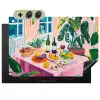 Tafel - Wijn - Fruit Inductie beschemer met haakjes klein -3d
