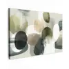 Minimalistisch - Cirkels - Penseelstreken - Beige Tuinposter op houten frame 2 cm dik klein -3d