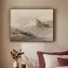 Berglandschap - Mist  - Penseelstreken Textielframe - compleet frame klein -sfeer1