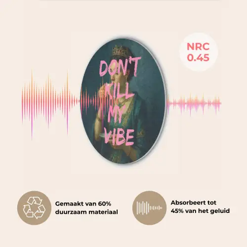 Vrouw - Portret - Kroon Akoestische PET Vilt - Rond klein -USP_NL