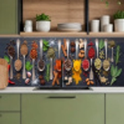 Kruiden - Lepels - Culinair - Kleurrijk - Sfeervol keuken achterwand 2 middel -sfeer3