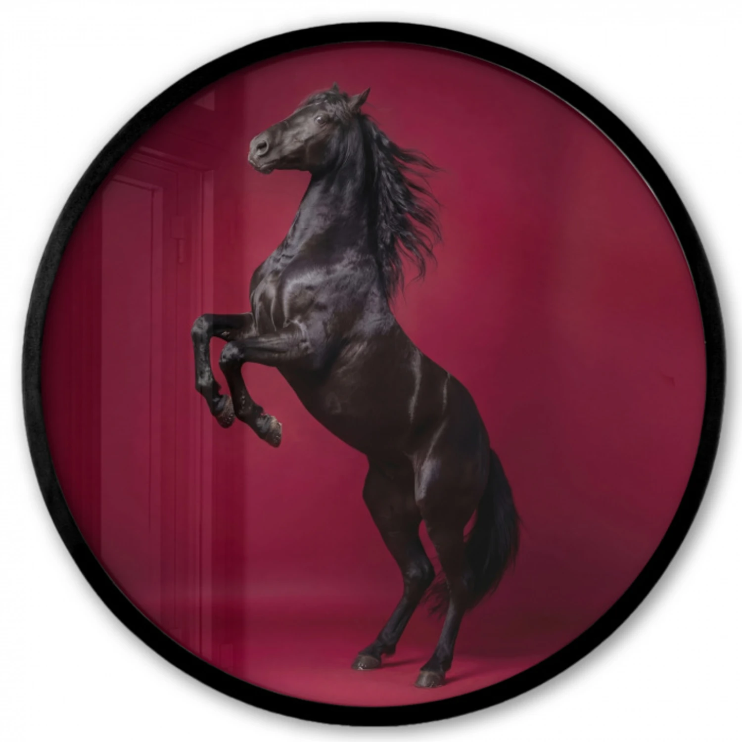 Hengst - Steigert - Rood Fotolijst rond zonder passe partout klein -3d
