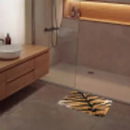Realistisch - Tijgervacht - Zwart Badmat klein -sfeer2