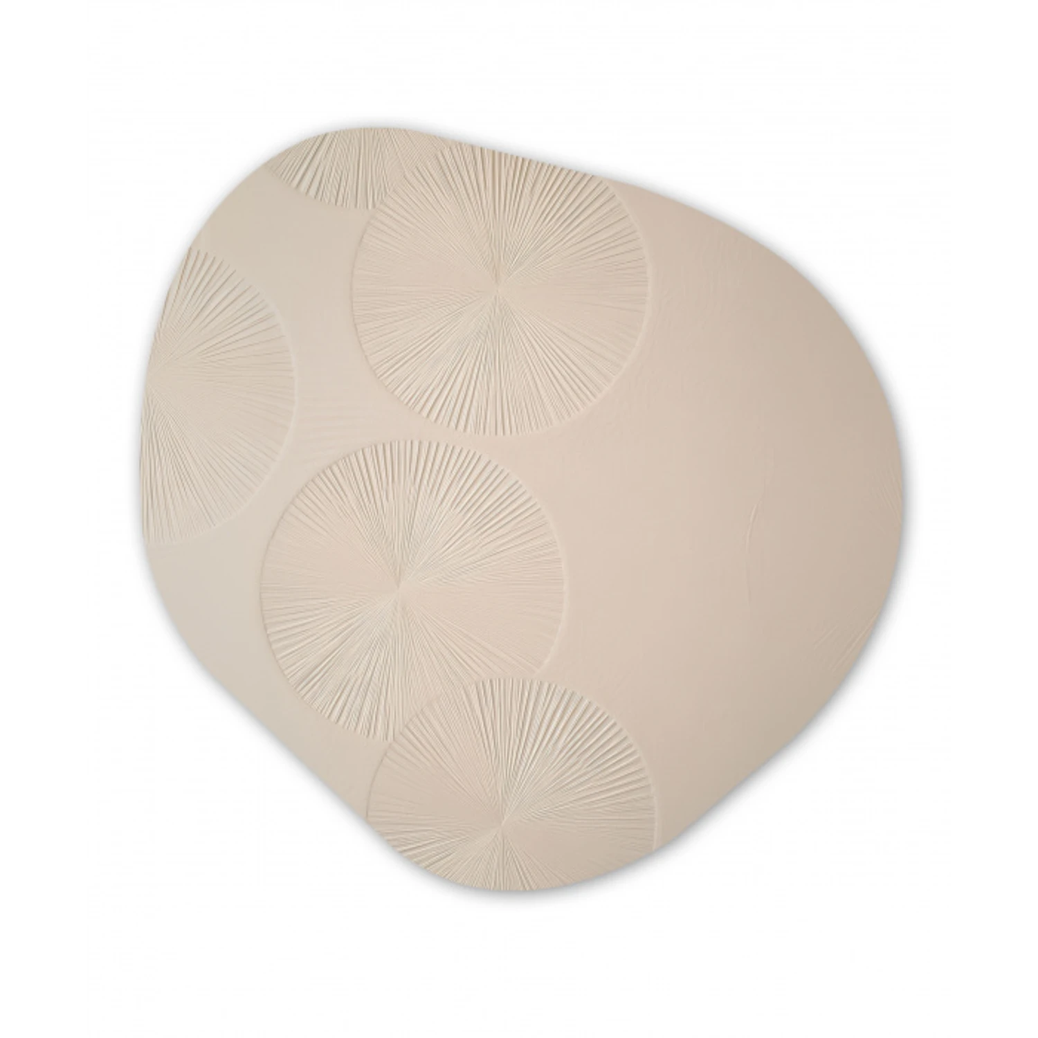 Japandi - Beige - Modern Wandcirkel Organisch Forex 3mm klein -3d
