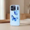 Vlinders - Sierlijk - Blauw Telefoonhoesje iPhone 17 Pro klein -sfeer2
