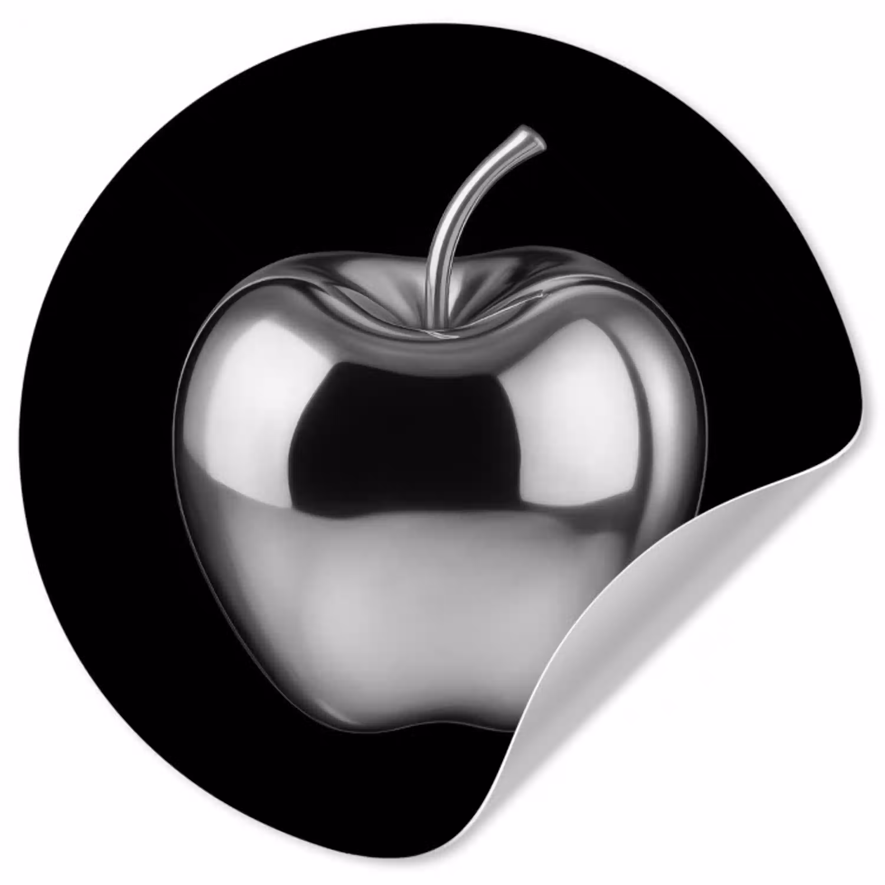Appel - Metallic - Symmetrisch Wandcirkel behangsticker klein -3d