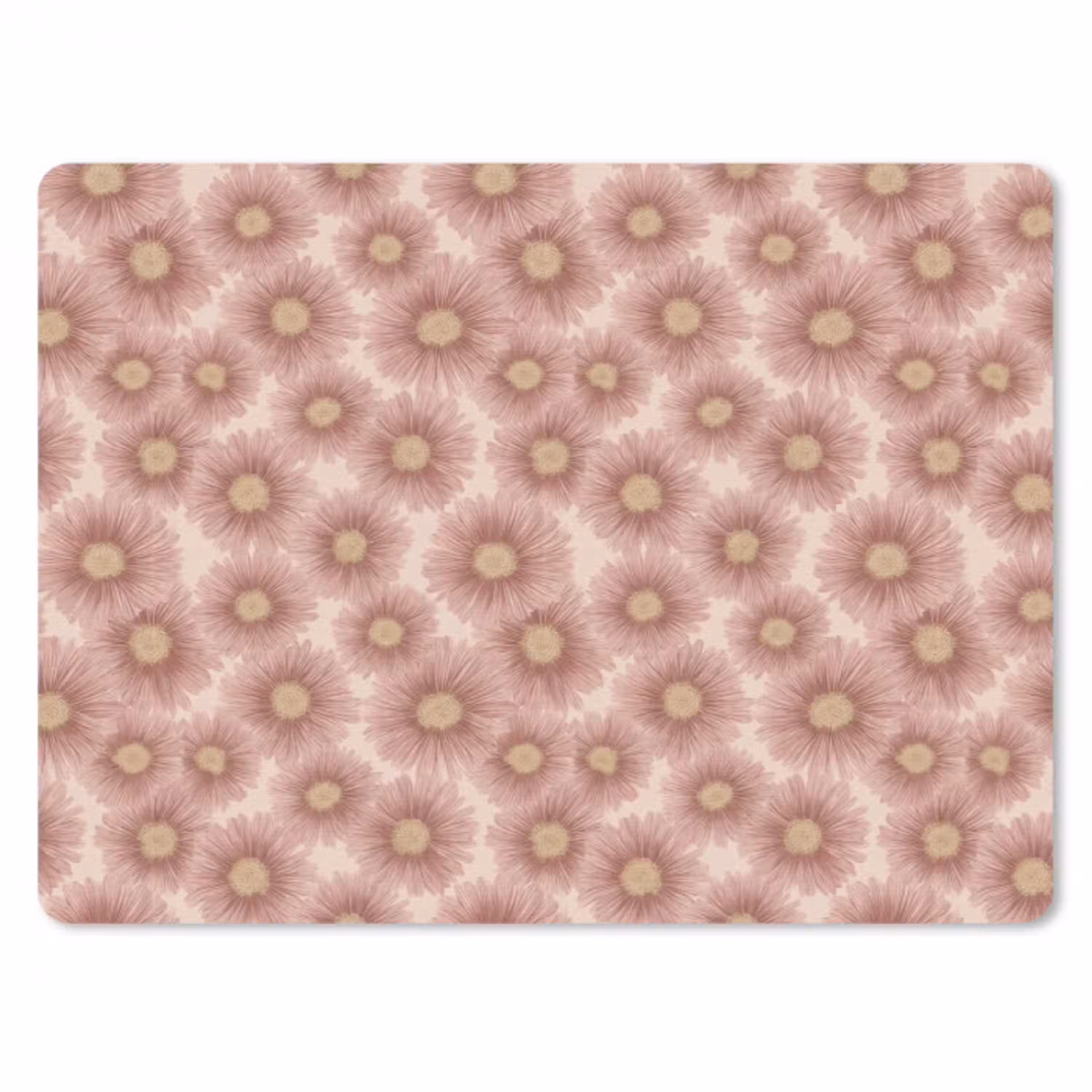 Gerbera - Bloemen - Roze muismat rubber klein 262 -3d