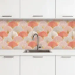 Waaiers - Goud - Roze keuken achterwand 2 middel 871 -3d