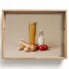 Spaghetti - Melk - Tomaten - Eieren - Brood Dienblad Rechthoek middel -z3d_shopping
