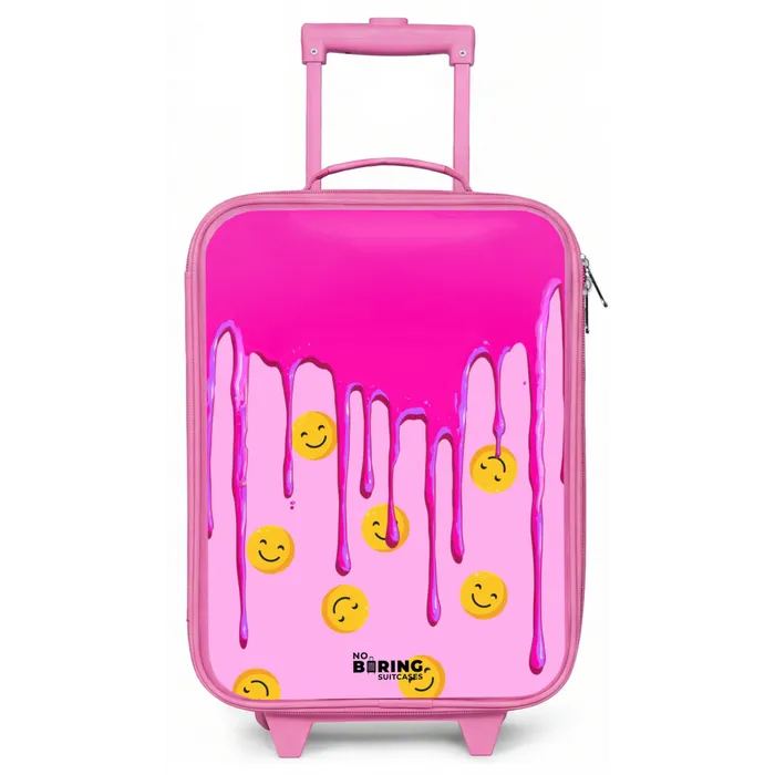 Verf - Smiley - Roze Kinderkoffer - Roze klein -zz3dotto