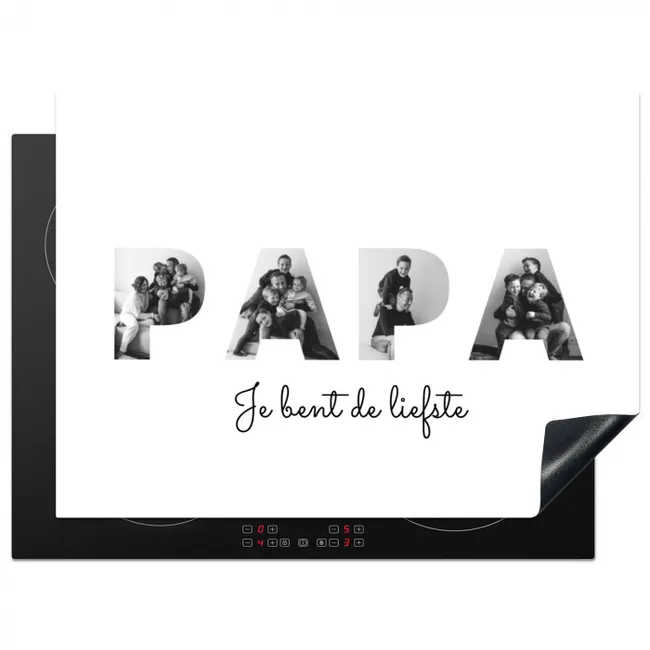 Gepersonaliseerde inductie beschermer - Papa - Lettercollage