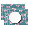 Hartjes - Raster - Patroon - Blauw Placemat vinyl groot 368 -zzsfeer2_Kitchenyeah-website
