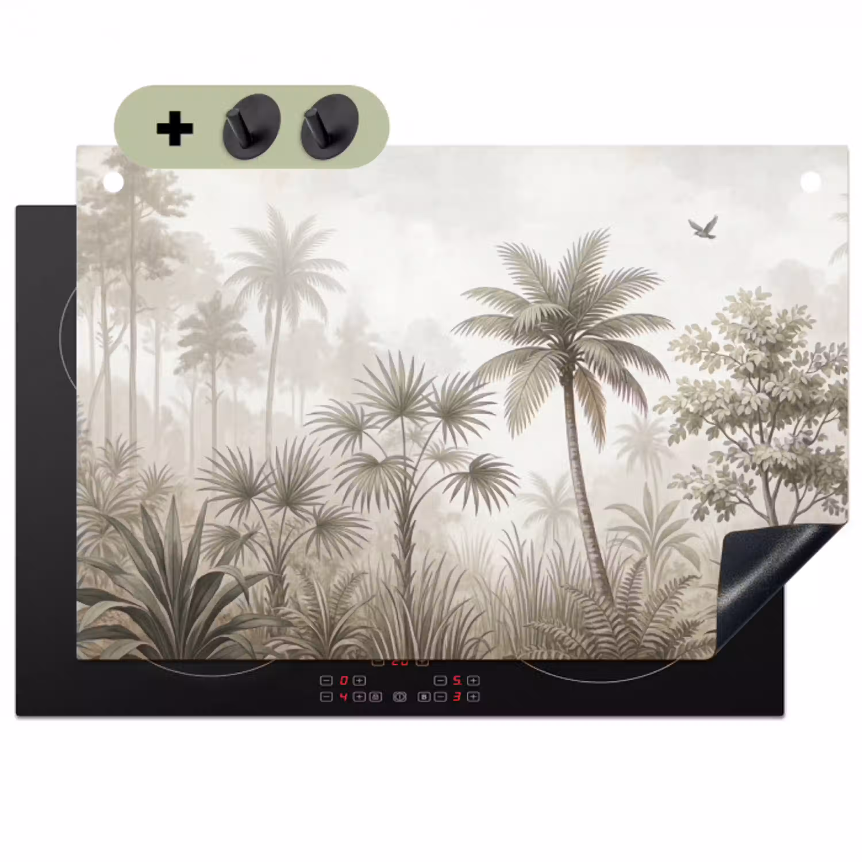 Jungle - Palmbomen - Natuur Inductie beschemer met haakjes klein -3d