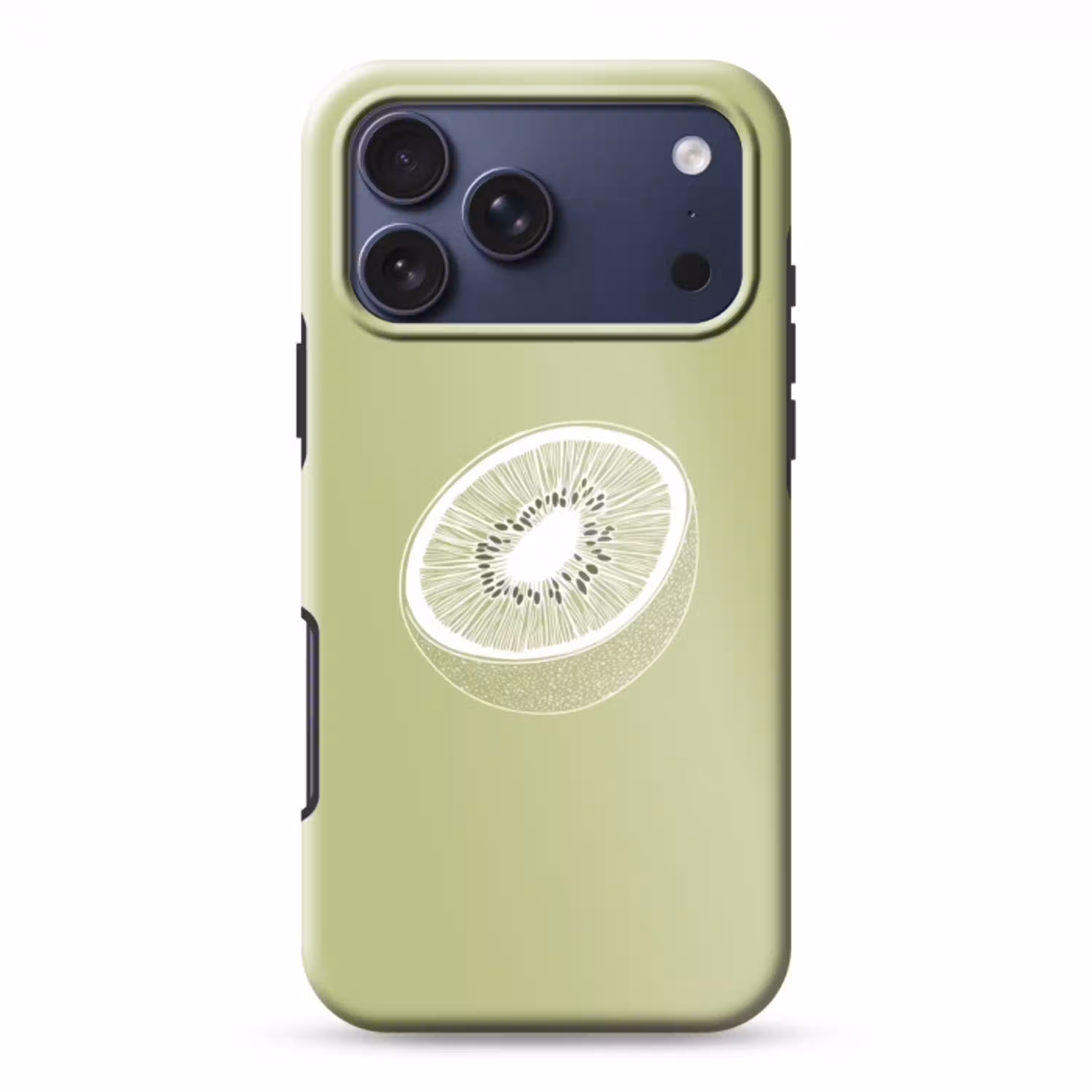Kiwi - Lijntekening - Minimalistisch - Groen Toughcase MagSafe Apple iPhone 17 Pro Max klein -3d