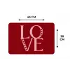 Love - Rood - Hatjes Placemat vinyl groot -specs