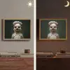Dier - Kok - Stokstaartje Light Box met batterij (Wandlamp) middel -sfeer3
