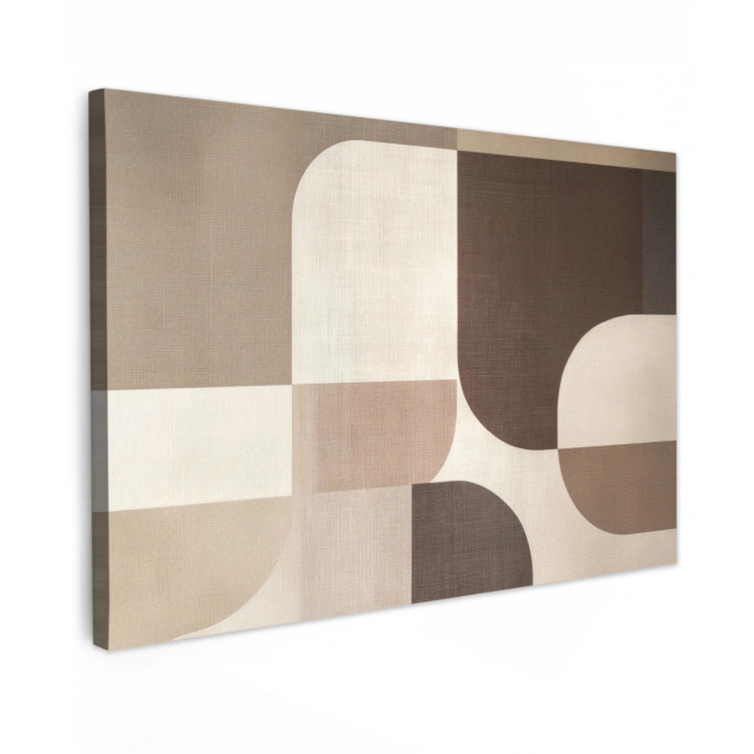 Geometrisch - Geweven structuur - Modern canvas 2cm klein -z3d