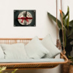 Rood - Strik - Bestek tuinposter los doek klein -sfeer7