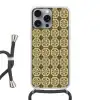 Ornament - Patroon - Groen Hoesje iPhone 16 Pro Max met koord klein 804 -3d