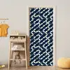 Abstract - Patroon - Blauw deurposter klein 289 -sfeer4