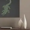 Krokodil - Groen - Tijgerachtig - Strepen PET vilt klein -sfeer6_closeup
