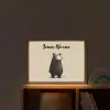 Beer - Donkerbruin - Minimalistisch Light Box met batterij (Wandlamp kind) middel -sfeer1_kind