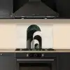Bogen - Donkergroen - Lijnen keuken achterwand spatscherm klein -sfeer1