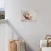 Bloem - Beige - Crème tuinposter los doek klein -sfeer8