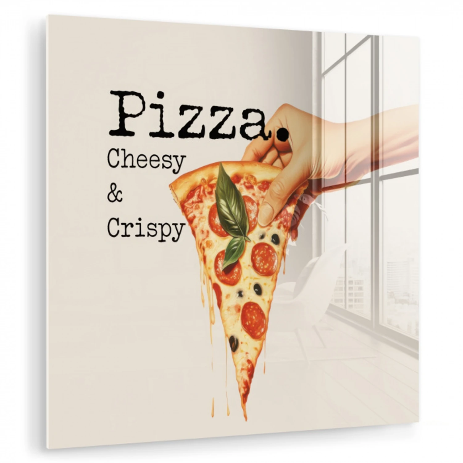 Pizza - Kaas - Pepperoni plexiglas 5mm klein -zzzproduct_nieuw