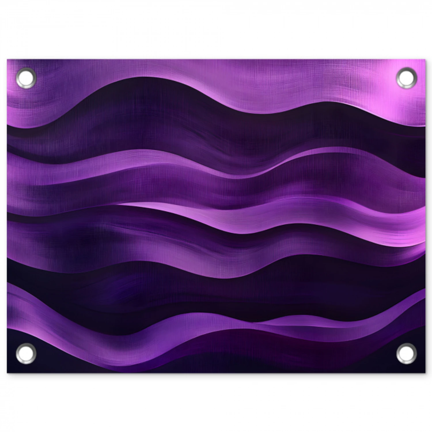 Golven - Abstract - Paars tuinposter los doek klein -3d