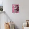 Panter - Luxe - Roze tuinposter los doek klein -sfeer8