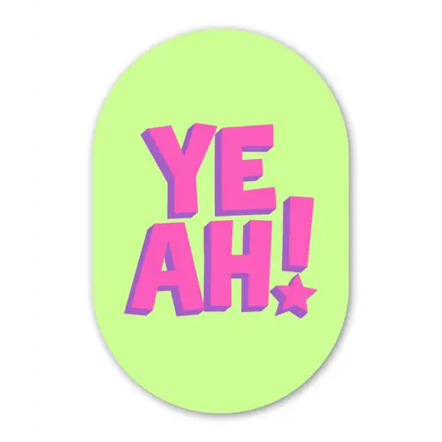Groen - Neon - Quote Wandcirkel Ovaal Forex klein -3d