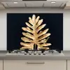 Bladeren - Herfst - Goud - Zwart - Natuur - Luxe keuken achterwand spatscherm klein -3d_website