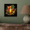 Olijfolie - Graffiti - Peper - Olijven - Modern aluminium wit klein -sfeer2