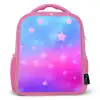 Sterren - Roze - Blauw Kinderrugzak - Roze middel -3d