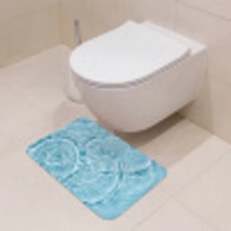 Water - Blauw - bubbels Badmat klein -sfeer4