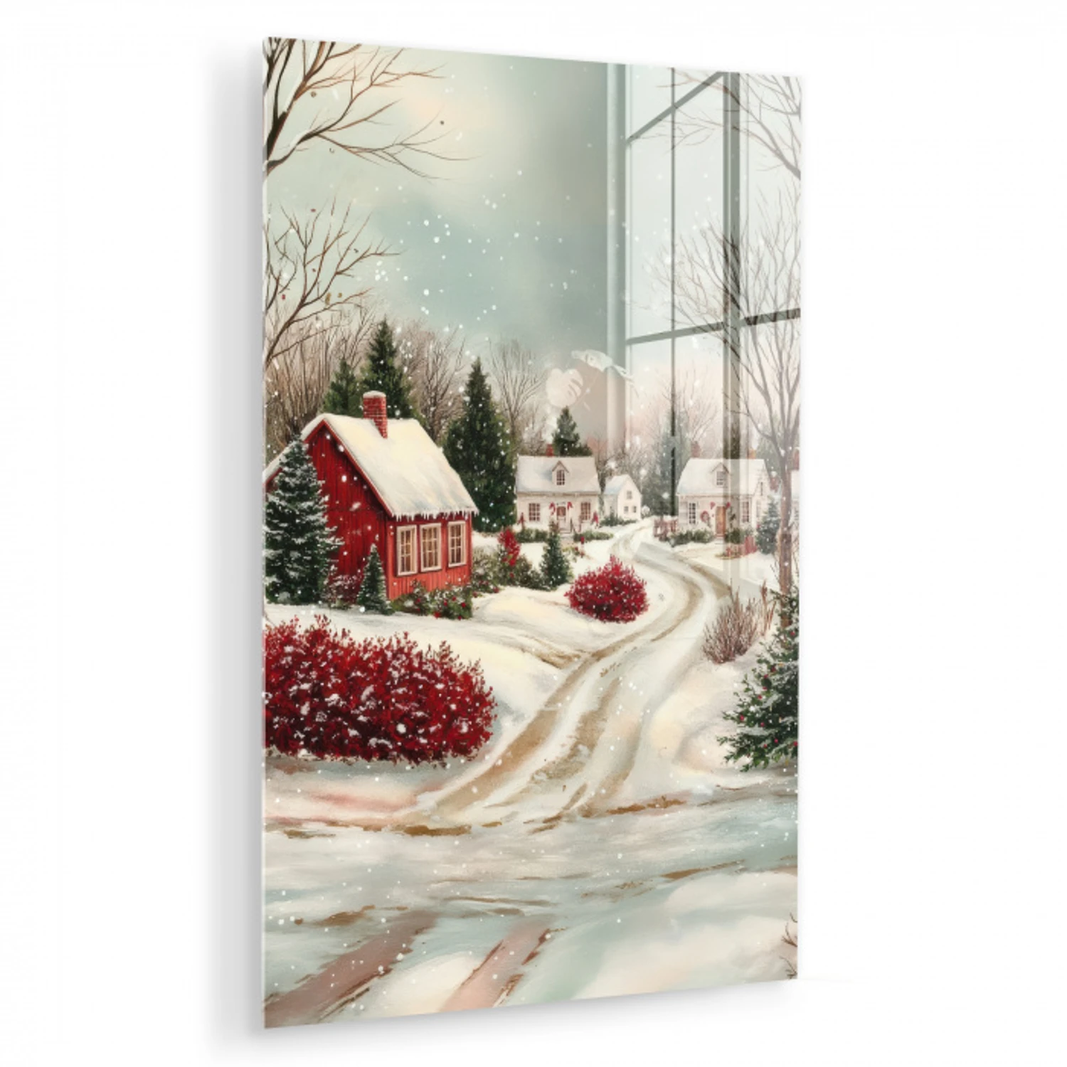 Kerstsfeer - Landelijk - Rood plexiglas 5mm klein -zzzproduct_nieuw