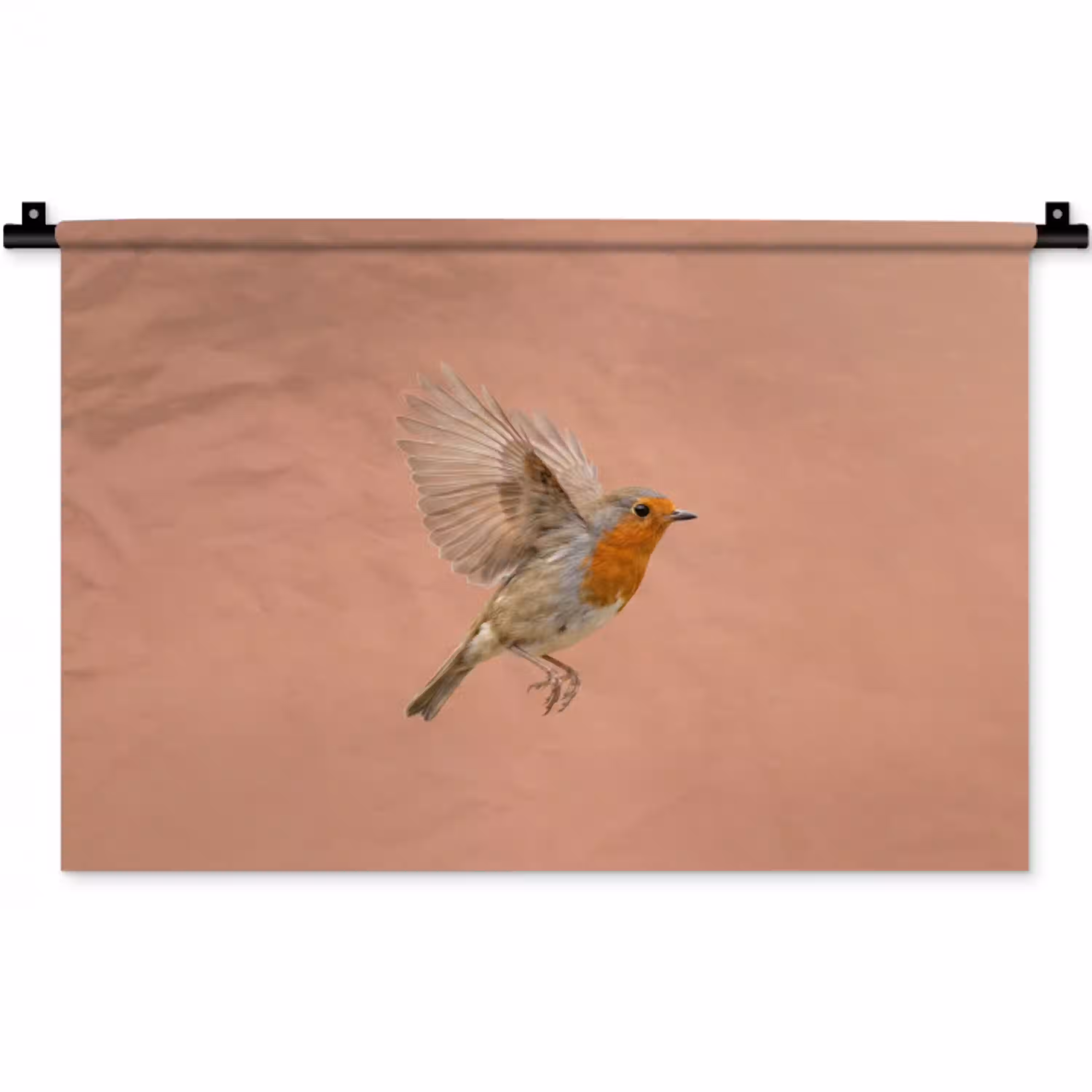 Roodborst - Natuur - Roze Wandkleed katoen klein -zz3d
