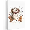 Chocomel - Decoratie - Koek - Winter - Kerst Tuinposter op houten frame 2 cm dik middel -3d