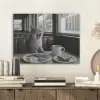 Kat - Koffie - Brood - Zwart PET vilt klein -sfeer1