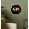 Wereldkaart - Verf - Kleurrijk - Graffiti - Wereld Wandcirkel behangsticker klein -sfeer2