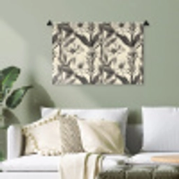 Klassiek - Botanisch - Zwart - Beige Wandkleed katoen klein 269 -sfeer7