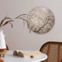 Bloesem - Takken - Schilderij - Beige - Serene Akoestische PET Vilt - Rond klein -sfeer3